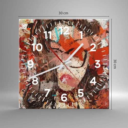 Reloj de pared - Reloj de vidrio - Nadie sabe cómo eres realmente - 30x30 cm