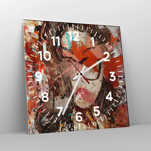 Reloj de pared - Reloj de vidrio - Nadie sabe cómo eres realmente - 30x30 cm