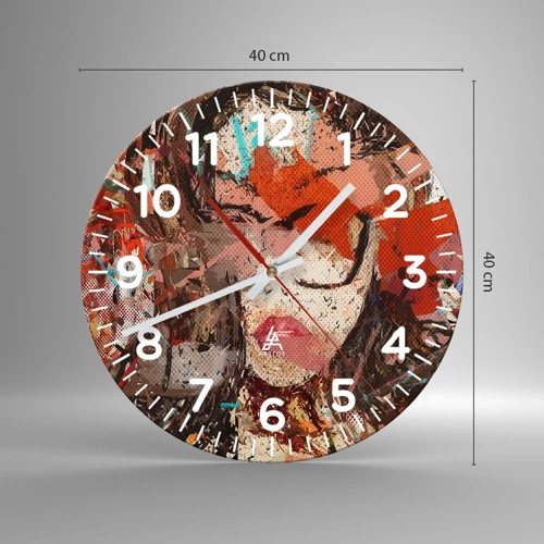 Reloj de pared - Reloj de vidrio - Nadie sabe cómo eres realmente - 40x40 cm