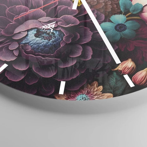 Reloj de pared - Reloj de vidrio - Naturaleza en abundancia - 40x40 cm