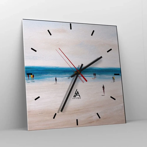 Reloj de pared - Reloj de vidrio - Necesidad natural - 30x30 cm