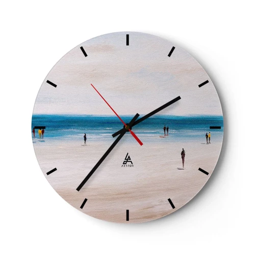 Reloj de pared - Reloj de vidrio - Necesidad natural - 30x30 cm