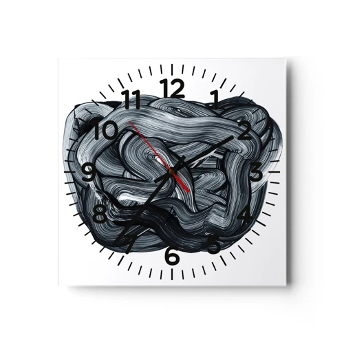 Reloj de pared - Reloj de vidrio - No es tan sencillo - 30x30 cm