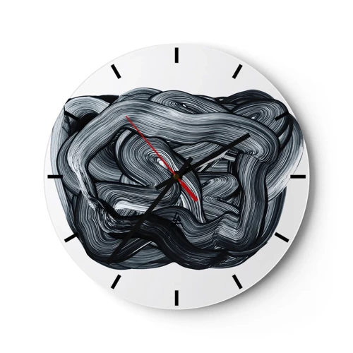 Reloj de pared - Reloj de vidrio - No es tan sencillo - 30x30 cm