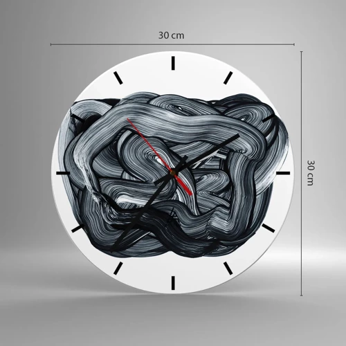 Reloj de pared - Reloj de vidrio - No es tan sencillo - 30x30 cm