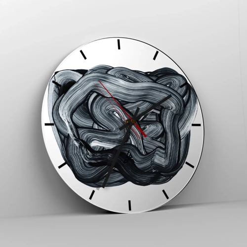 Reloj de pared - Reloj de vidrio - No es tan sencillo - 30x30 cm