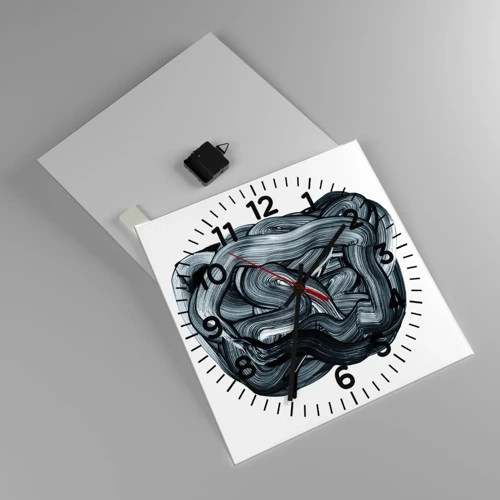 Reloj de pared - Reloj de vidrio - No es tan sencillo - 40x40 cm