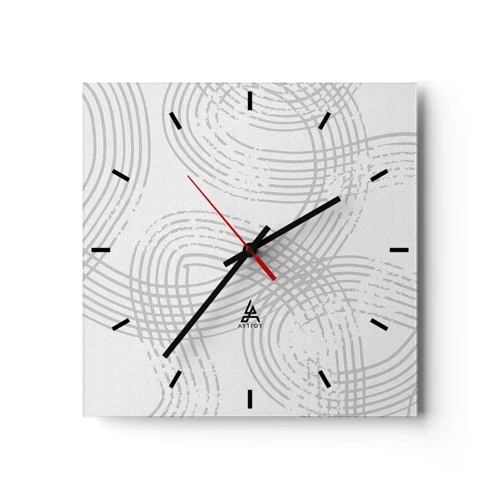 Reloj de pared - Reloj de vidrio - No hay camino recto - 30x30 cm