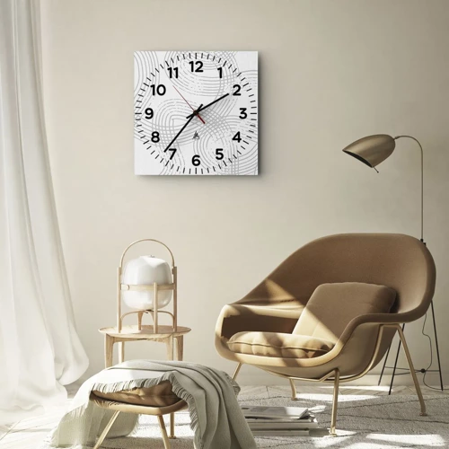 Reloj de pared - Reloj de vidrio - No hay camino recto - 30x30 cm