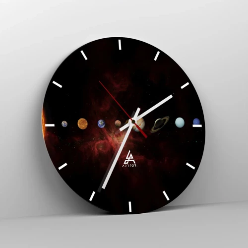 Reloj de pared - Reloj de vidrio - Nuestro barrio - 30x30 cm