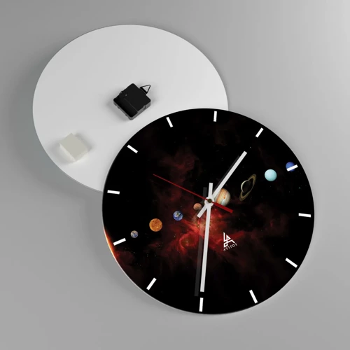 Reloj de pared - Reloj de vidrio - Nuestro barrio - 40x40 cm