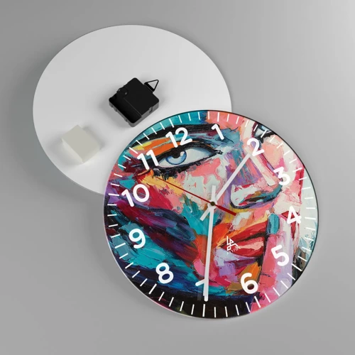 Reloj de pared - Reloj de vidrio - Nuestro primer secreto - 30x30 cm