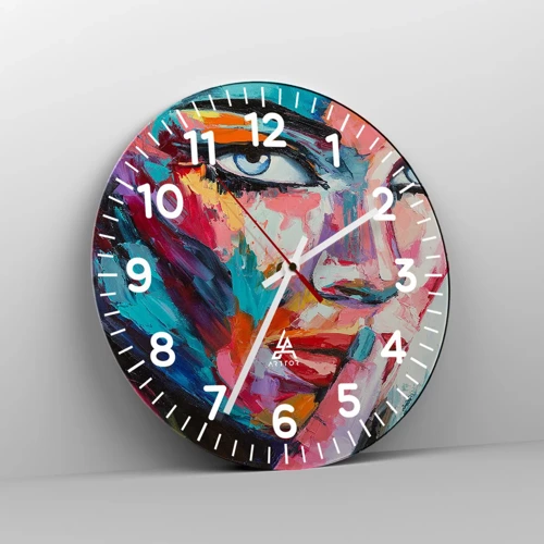 Reloj de pared - Reloj de vidrio - Nuestro primer secreto - 30x30 cm