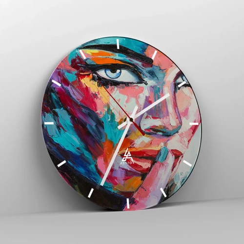 Reloj de pared - Reloj de vidrio - Nuestro primer secreto - 40x40 cm