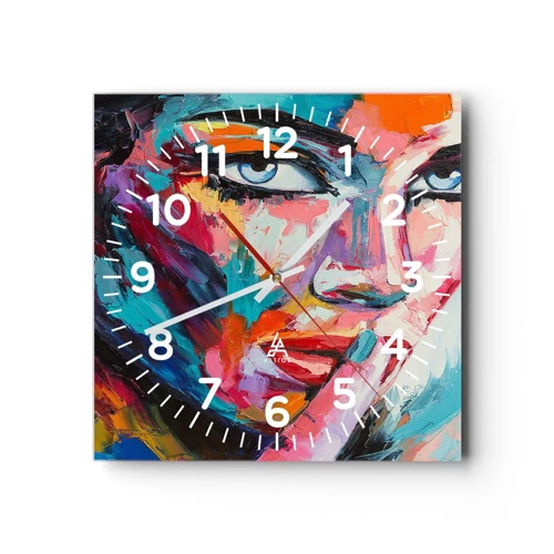 Reloj de pared - Reloj de vidrio - Nuestro primer secreto - 40x40 cm