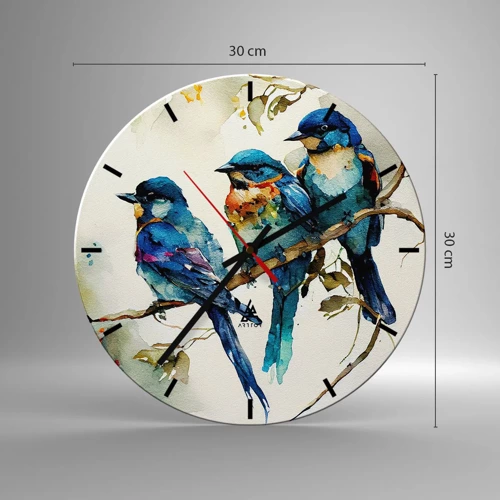 Reloj de pared - Reloj de vidrio - ¿Ofendido? - 30x30 cm