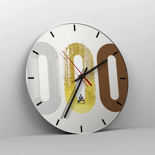 Reloj de pared - Reloj de vidrio - ¡Ooo! - 30x30 cm