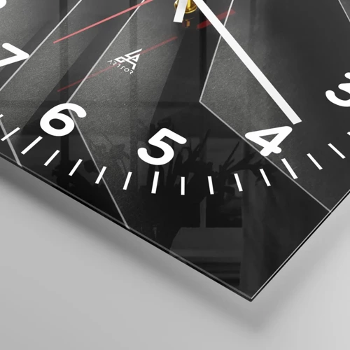Reloj de pared - Reloj de vidrio - Orden espacial - 30x30 cm