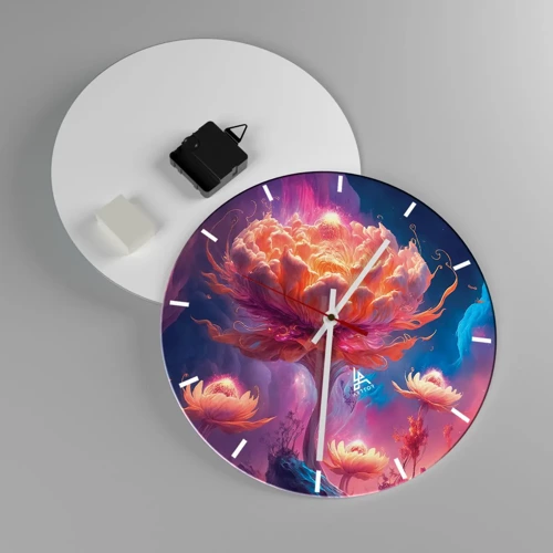 Reloj de pared - Reloj de vidrio - Otro mundo - 30x30 cm