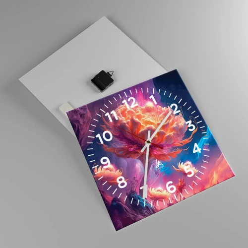 Reloj de pared - Reloj de vidrio - Otro mundo - 40x40 cm