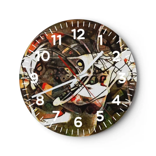 Reloj de pared - Reloj de vidrio - ¿Oyes el movimiento? - 30x30 cm