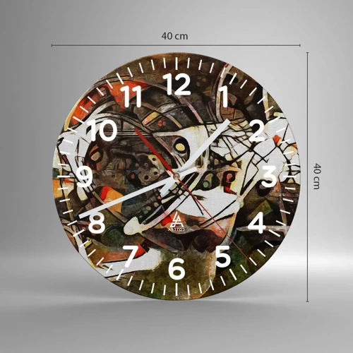 Reloj de pared - Reloj de vidrio - ¿Oyes el movimiento? - 40x40 cm