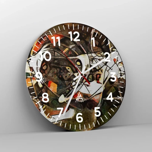 Reloj de pared - Reloj de vidrio - ¿Oyes el movimiento? - 40x40 cm