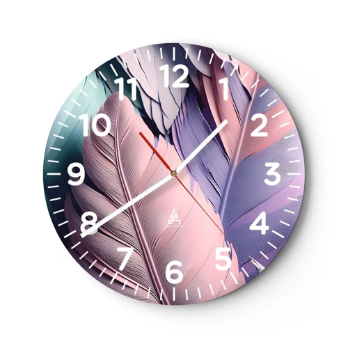 Reloj de pared - Reloj de vidrio - Pájaro chic - 30x30 cm