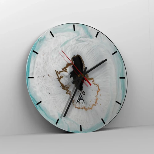 Reloj de pared - Reloj de vidrio - Para acceder al interior - 30x30 cm