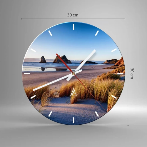 Reloj de pared - Reloj de vidrio - Para buscadores de tranquilidad - 30x30 cm