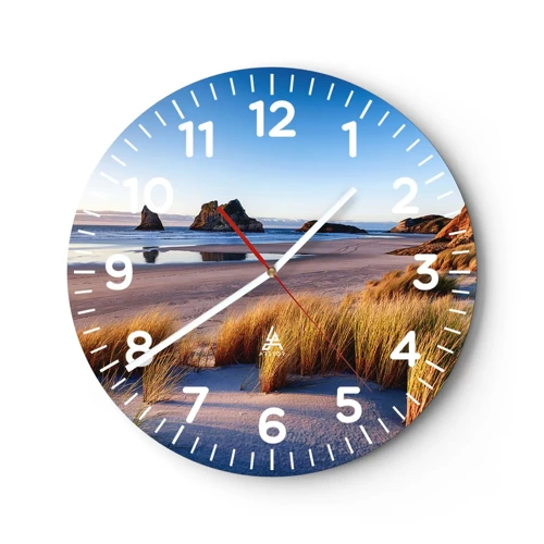 Reloj de pared - Reloj de vidrio - Para buscadores de tranquilidad - 30x30 cm