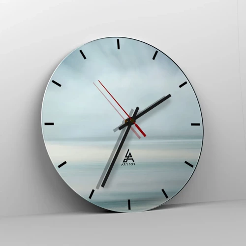 Reloj de pared - Reloj de vidrio - Paz hasta el horizonte - 30x30 cm