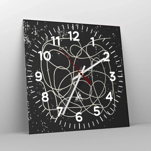 Reloj de pared - Reloj de vidrio - Pensamientos errantes - 30x30 cm