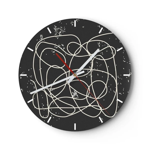 Reloj de pared - Reloj de vidrio - Pensamientos errantes - 40x40 cm