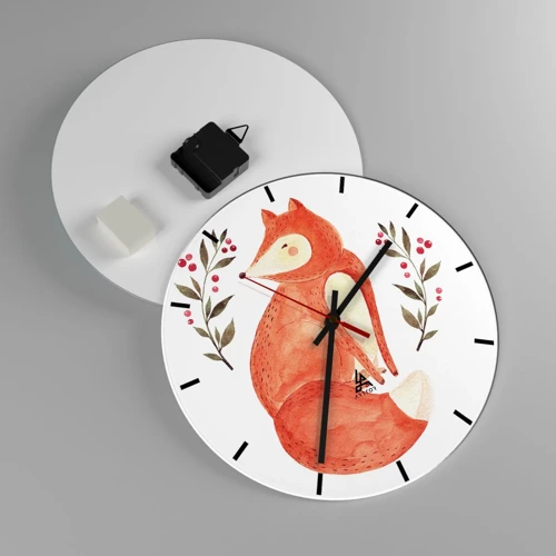 Reloj de pared - Reloj de vidrio - Pequeño pelirrojo - 30x30 cm