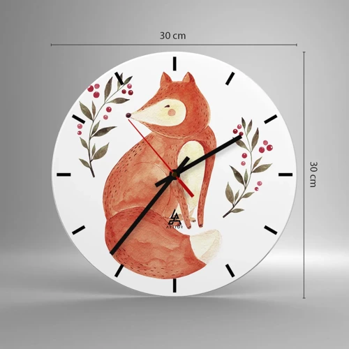 Reloj de pared - Reloj de vidrio - Pequeño pelirrojo - 30x30 cm