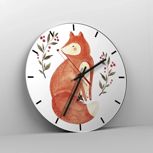 Reloj de pared - Reloj de vidrio - Pequeño pelirrojo - 30x30 cm