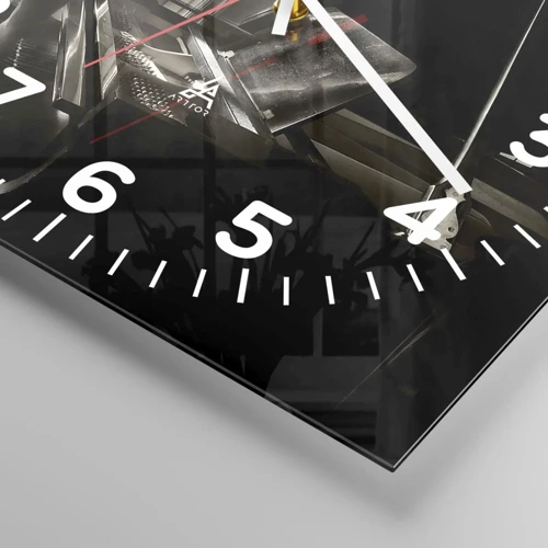 Reloj de pared - Reloj de vidrio - Perfecta armonía de la noche - 30x30 cm