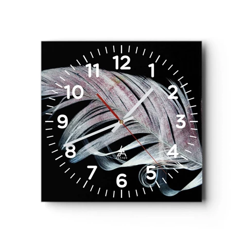 Reloj de pared - Reloj de vidrio - Piensa en el tacto - 30x30 cm