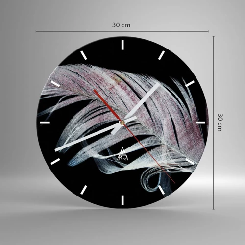 Reloj de pared - Reloj de vidrio - Piensa en el tacto - 30x30 cm