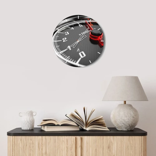 Reloj de pared - Reloj de vidrio - Pisa a fondo - 30x30 cm