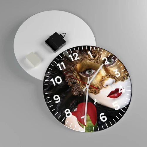 Reloj de pared - Reloj de vidrio - Porque la vida es un gran baile - 30x30 cm