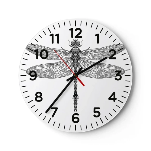 Reloj de pared - Reloj de vidrio - Precisión de la naturaleza - 30x30 cm
