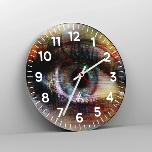 Reloj de pared - Reloj de vidrio - Puedes mirar en el alma - 30x30 cm