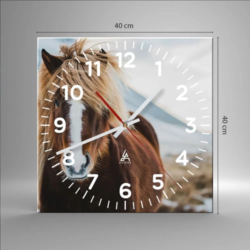 Reloj de pared - Reloj de vidrio - ¿Puedes sentir la libertad? - 40x40 cm