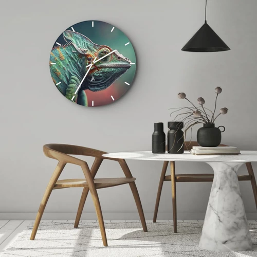 Reloj de pared - Reloj de vidrio - ¿Puedes verme? No está bien... - 30x30 cm