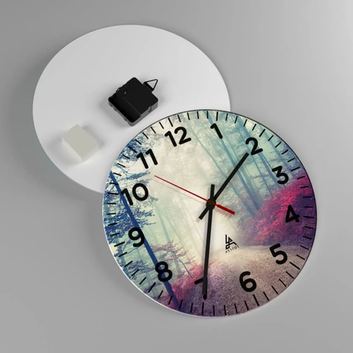 Reloj de pared - Reloj de vidrio - Qué bueno es levantarse al amanecer - 30x30 cm