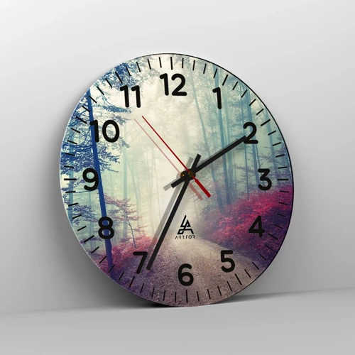 Reloj de pared - Reloj de vidrio - Qué bueno es levantarse al amanecer - 40x40 cm