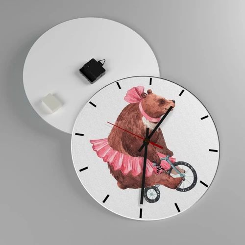 Reloj de pared - Reloj de vidrio - ¡Qué circo! - 40x40 cm