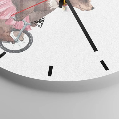 Reloj de pared - Reloj de vidrio - ¡Qué circo! - 40x40 cm
